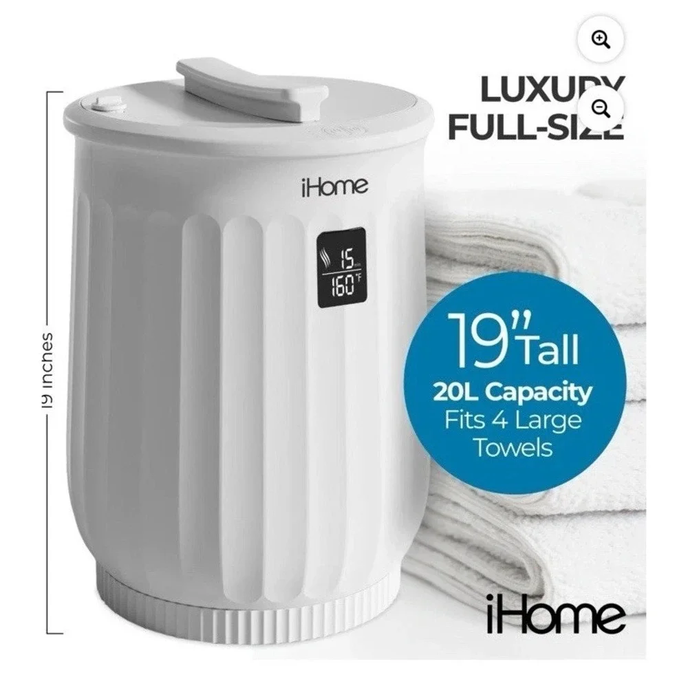 Luxury Spa iHome 20L Towel Warmer Bucket Heater Aromatherapy Large Bathroom 19